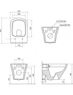 WC Classic RimOff hangwall white, RAVAK