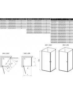 Dušo durys CRV1-100 satinas+stiklas Transparent, RAVAK