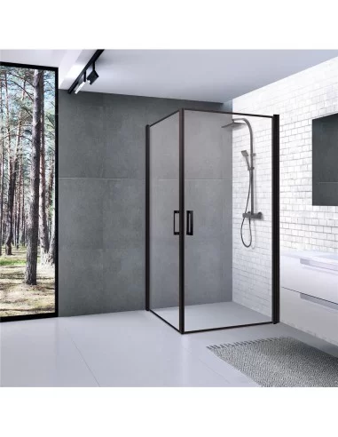 Dušo kabina VIKTORIJA NERO FRAME 90x90, BRASTA GLASS
