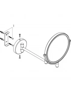 Veidrodis su laikikliu metalinis Logis Universal, Hansgrohe