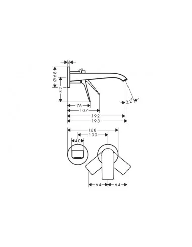 Potinkinis praustuvo maišytuvas Ceraplan, Hansgrohe