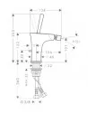 Maišytuvas bide PuraVida chromas/baltas, Hansgrohe