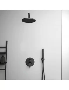 Ideal Standard 400 mm alkūnė iš sienos dušui, matinė juoda