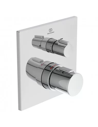 Ideal Standard Ceratherm C100 potinkinė termostatinė dušo sistema su 300x300 mm metalinė lietaus galva, chromas
