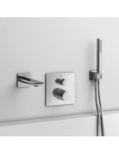 Ideal Standard Ceratherm C100 potinkinis termostatinis maišytuvas dušui ar voniai, išorinė dalis, chromas