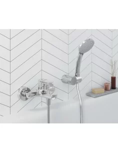Ideal Standard Cerafine O virštinkinis vonios maišyttuvas su rankine dušo galva ir laikikliu, chromas