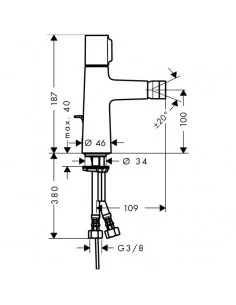 Maišytuvas bide Talis Select S, Hansgrohe