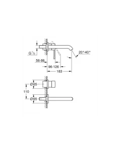 Potinkinis praustuvo maišytuvas 183mm, Essence, Grohe