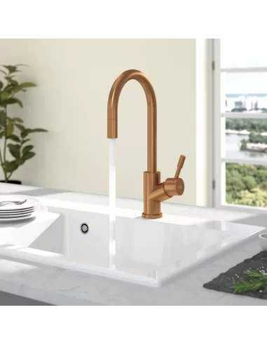 Maišytuvas plautuvei Umbrella Flex su ištraukiama žarna, bronzos sp., Villeroy&Boch