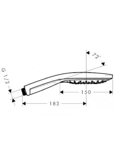 Dušo galvutė PuraVida 150 3 jet., Hansgrohe