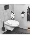 Laikiklis tualetiniam popieriui Urban su dangteliu, metalinis, juodas, Tiger