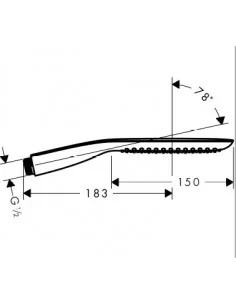 Dušo galvutė PuraVida 120 1 jet., Hansgrohe