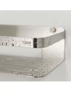 Lentynėlė dušo Caddy, 240 mm, metalinė, šlifuoto nerūdijančio plieno sp., Tiger
