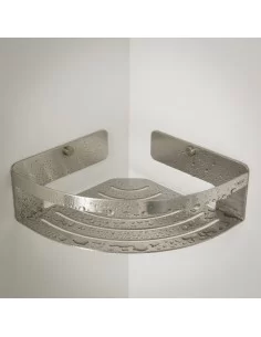 Lentynėlė dušo kampinė Caddy, 184 mm, metalinė, šlifuoto nerūdijančio plieno sp., Tiger