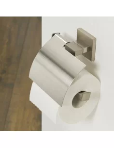 Laikiklis tualetiniam popieriui Items su dangteliu, metalinis, šlifuoto nerūdijančio plieno sp., Tiger