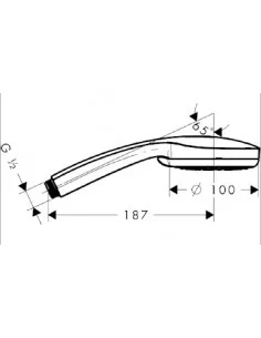 Dušo galvutė Croma 100 Vario, Hansgrohe