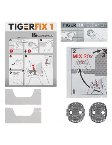 Montavimo sistema be gręžimo TigerFix type 1, Tiger