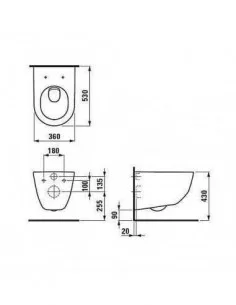 Unitazo LAUFEN PRO rimless komplektas su IDEAL STANDARD potinkiniu rėmu ir M1 juoda nuleidimo plokštele