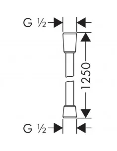 Dušo žarna Isiflex 125cm, Hansgrohe