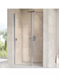 Dušo durys CSD2-120 blizgus+stiklas Transparent, RAVAK