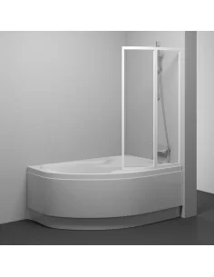 Sienelė vonios VSK2 ROSA 170 L baltas+stiklas Transparent, RAVAK