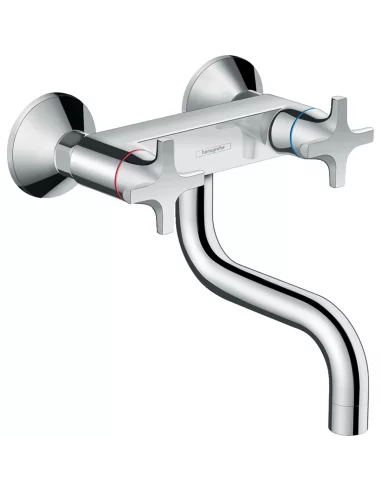 Maišytuvas plautuvei sieninis Logis M32, Hansgrohe