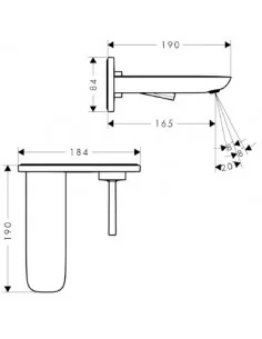 Maišytuvas praustuvo potinkinis PuraVida 165mm chromas, Hansgrohe