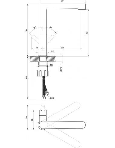 Maišytuvas praustuvui/plautuvei Puri, RAVAK