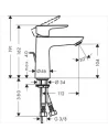 Maišytuvas praustuvui Talis E 110, Hansgrohe