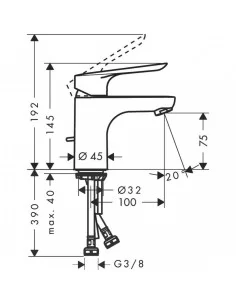 Maišytuvas praustuvui Logis E 70, Hansgrohe