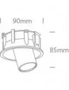 Įleidžiamas dviejų krypčių šviestuvas, Baltas, 11107C/W/W, ONE LIGHT