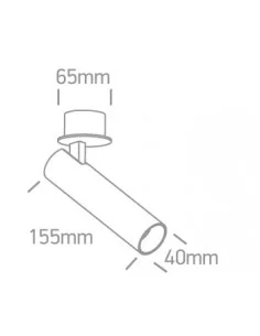 Įleidžiamas dviejų krypčių šviestuvas, Baltas, 11112RA/W/W, ONE LIGHT