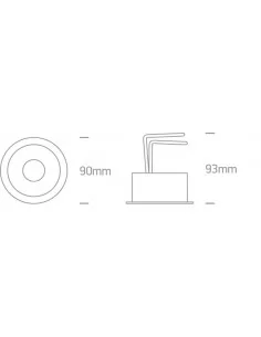 Įleidžiamas dviejų krypčių šviestuvas, Baltas, 11113E/W/W, ONE LIGHT
