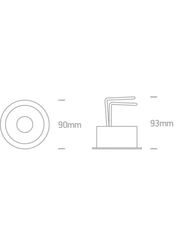 Įleidžiamas dviejų krypčių šviestuvas, Baltas, 11113E/W/W, ONE LIGHT