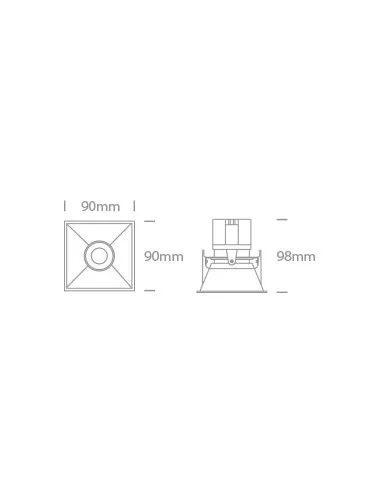 Įleidžiamas dviejų krypčių šviestuvas, Baltas, 51111C/W/W, ONE LIGHT