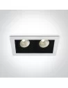 Įleidžiamas dviejų krypčių šviestuvas, Baltas, 51212E/W/W, ONE LIGHT