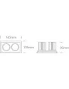 Įleidžiamas dviejų krypčių šviestuvas, Baltas, 51212E/W/W, ONE LIGHT