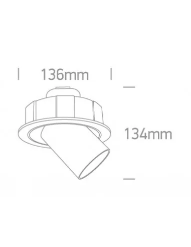Įleidžiamas dviejų krypčių šviestuvas, Juodas, 11109B/B/W, ONE LIGHT