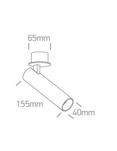Įleidžiamas dviejų krypčių šviestuvas, Juodas, 11112RA/B/W, ONE LIGHT