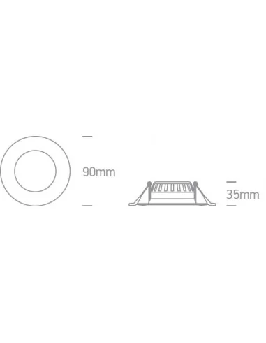 Įleidžiamas šviestuvas, Baltas, 10103T/W/C, ONE LIGHT