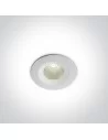 Įleidžiamas šviestuvas, Baltas, 10107CA/W/C, ONE LIGHT