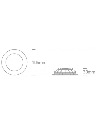 Įleidžiamas šviestuvas, Baltas, 10108FD/W/W, ONE LIGHT