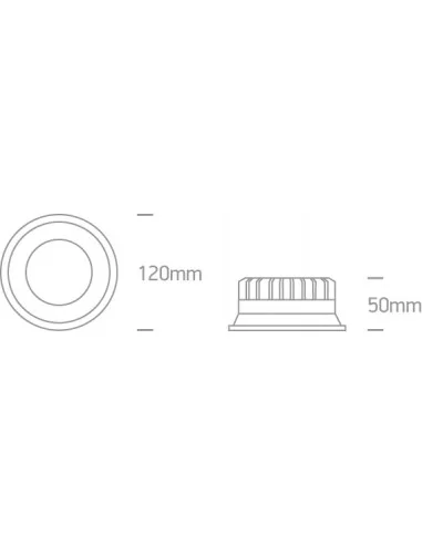 Įleidžiamas šviestuvas, Baltas, 10109D/W/C, ONE LIGHT