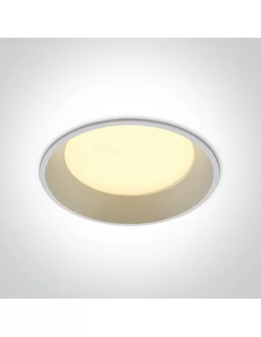 Įleidžiamas šviestuvas, Baltas, 10122D/W/W, ONE LIGHT