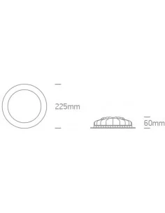 Įleidžiamas šviestuvas, Baltas, 10122FD/W/C, ONE LIGHT