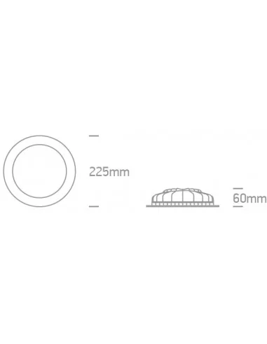 Įleidžiamas šviestuvas, Baltas, 10122FD/W/C, ONE LIGHT