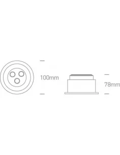 Įleidžiamas vienos krypties šviestuvas, 11103D/G/C, ONE LIGHT