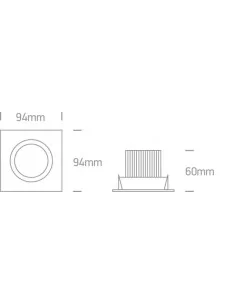 Įleidžiamas vienos krypties šviestuvas, 51112/AL/W, ONE LIGHT