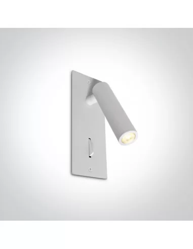 Įleidžiamas sienins dviejų krypčių šviestuvas, Baltas, 65746R/W/W, ONE LIGHT