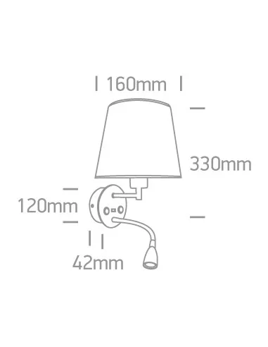 Virštinkinis sieninis dviejų krypčių šviestuvas, Baltas, 61080/W/W, ONE LIGHT
